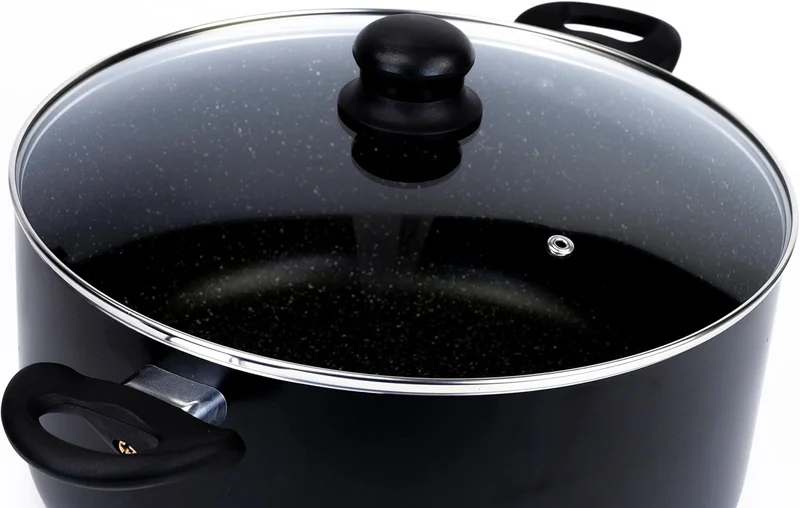 Wilson  Wilson Casserole With Glass Lid Durable Marble Coating, Forged Aluminium Construction, Nonstick Dish For Gas and Ceramic Hobs, 32 x 14cm  | Best Price UAE